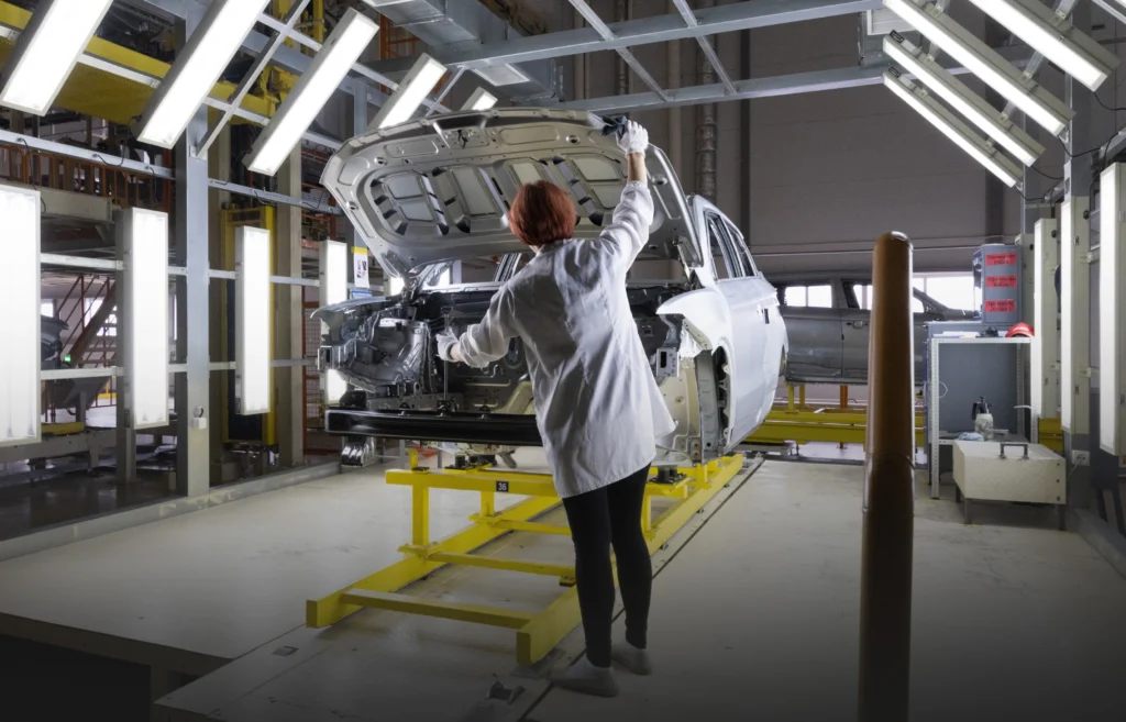 Parque industrial en México con operaciones de manufactura y logística vinculadas al nearshoring y al comercio entre México y Estados Unidos.